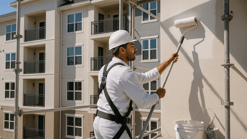 Seasonal painting planning by Cornerstone Painting ensuring maximum durability for exterior coatings