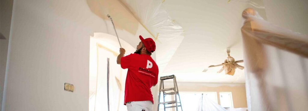 Commercial repainting strategies by Cornerstone Painting minimizing business downtime in office interior